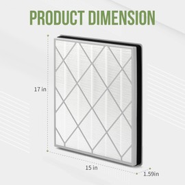 Nisreen HE401 Filter Replacement for Shark Air Puri-fier 4 Filter Replacement, Compatible with Shark Air Puri-fier 4 HE400 HE401 HE402 HE405, 1-Pack Main Filter with Advanced Odor Lock