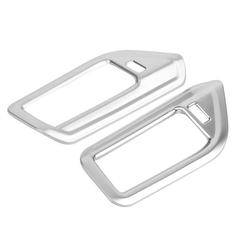 2pcs ABS Chrome Style Columnar Interior Air Vent Outlet Cover