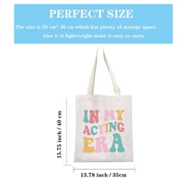 JTOUK Actor Actress Gift Theater Acting Gift In My Acting Era Tote Bag Drama Student Graduation Gift (Acting Era Tote EU)