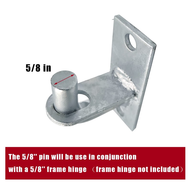 4 Pack Wall Mount Gate Hinges, Heavy Duty Farm Gate
