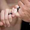 XAHH His and Hers Matching Set Couple Titanium Steel Rings