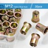 30PCS M12 Rivet Nuts Carbon Steel Zinc Plated Metric Rivets