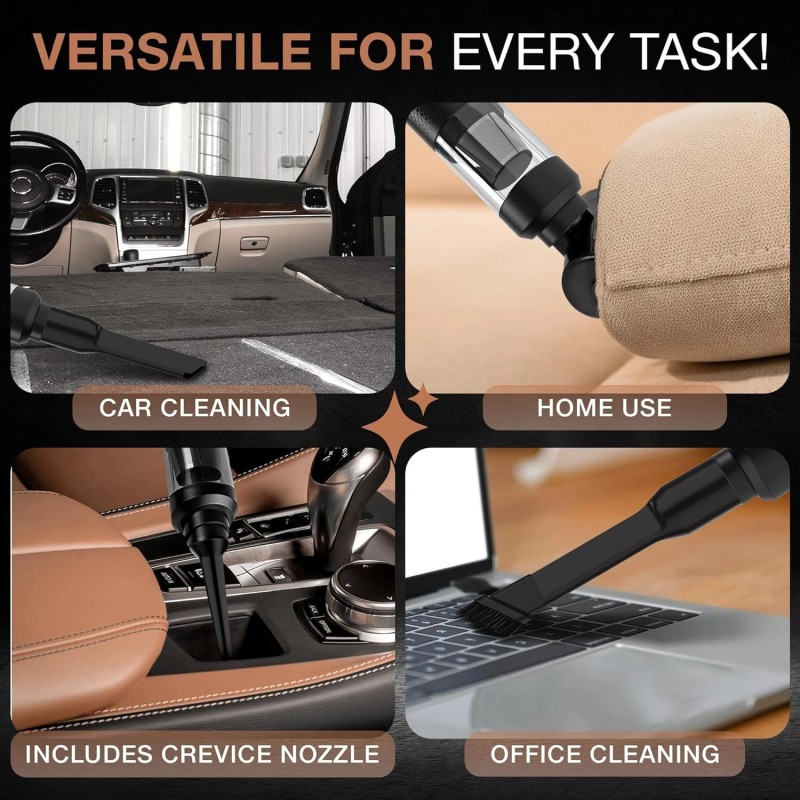 CARGEM 2-in-1 Cordless Vacuum Blower Handheld Air Duster Rechargeable Car