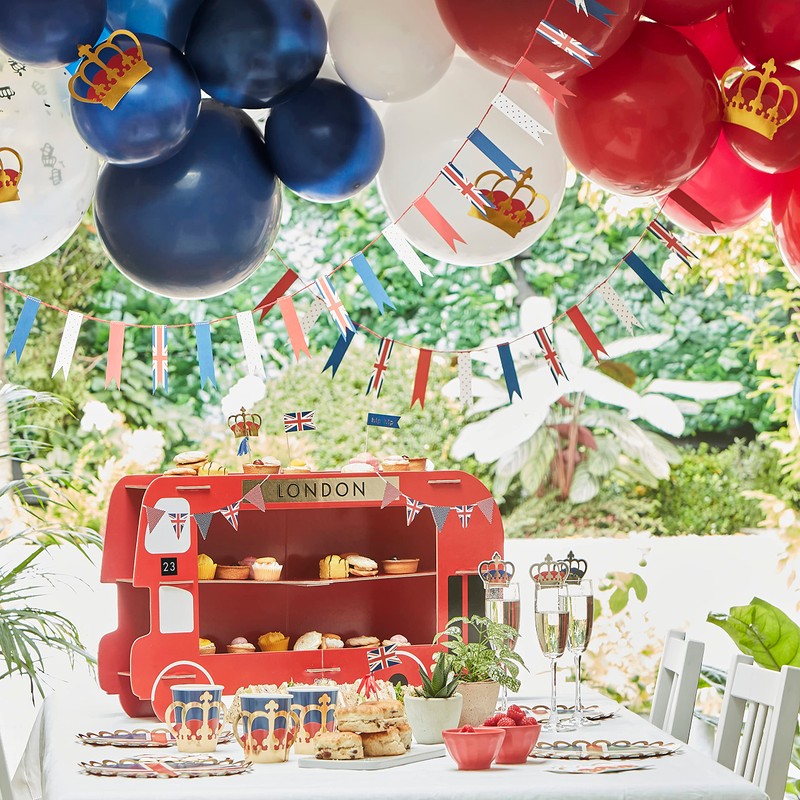 Ginger Ray Union Jack Coronation Party Paper Cups-8 Pack