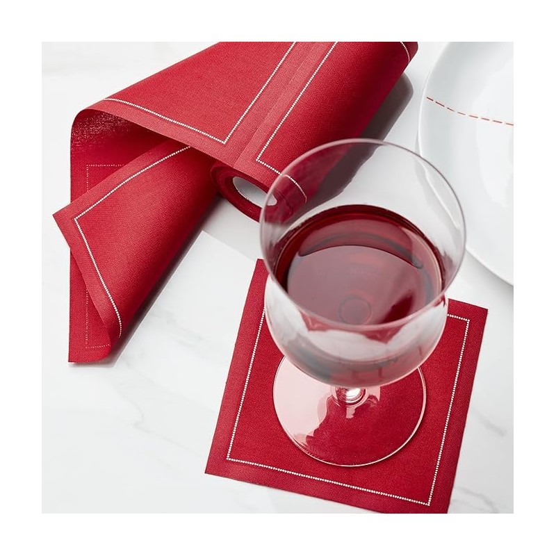 Doi-Le 100% Cotton Cocktail/Canape Napkin - 11cm - Roll of