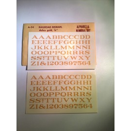 Champ Decals HO Scale Alphabet & Numeral Set A-24: Railroad Roman Dulux 1/4” H3