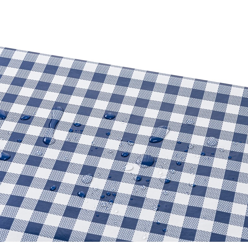 Oilcloth Tablecloth Washable Square 140 x 200 cm Checked Blue