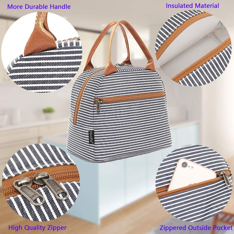 FlowFly Insulated Lunch Cooler Bag - Tote Bag Organizer for