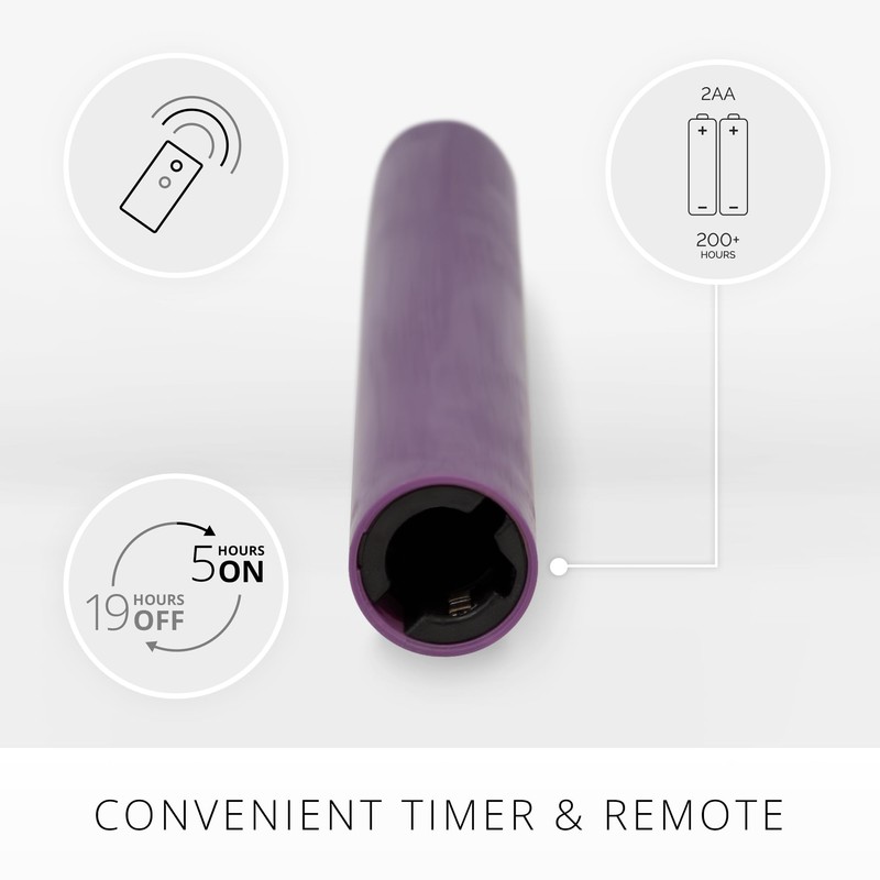 Luminara - Flameless Battery Operated Taper Candle - Purple -