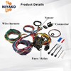 Niyako Universal 21 Circuit Wiring Harness Kit, Extra Long Wire