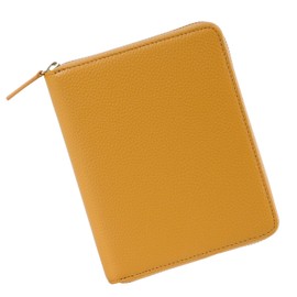 Moterm Zippered Leather Cover for A6-Notebooks - Fits Hobonichi Original, Stalogy and Midori MD Planners (Pebbled-Mustard)