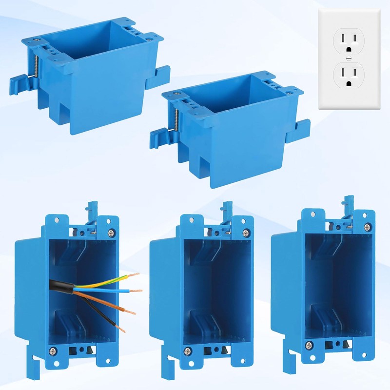 5-Pack Single Gang Electrical Outlet Box Extenders, 4.25x2.24x2.67 Inch Plastic