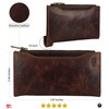 Genuine Leather RFID Blocking Long Wallet – Vintage Bifold for