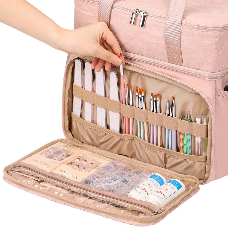 HOMEST HOMEST Double Layer Nail Polish Organizer Holds 80 Bottles