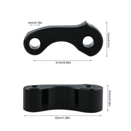 Window Latch Hinge Pivot for First Gen Tacoma Tundra Rear Quarter Window 1995-2004 Tundra 2000-2006 Xtracab 2pcs(Black)