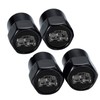 4Pack Anti-Corrosion Tire Valve Stem Caps Metal Black fit for