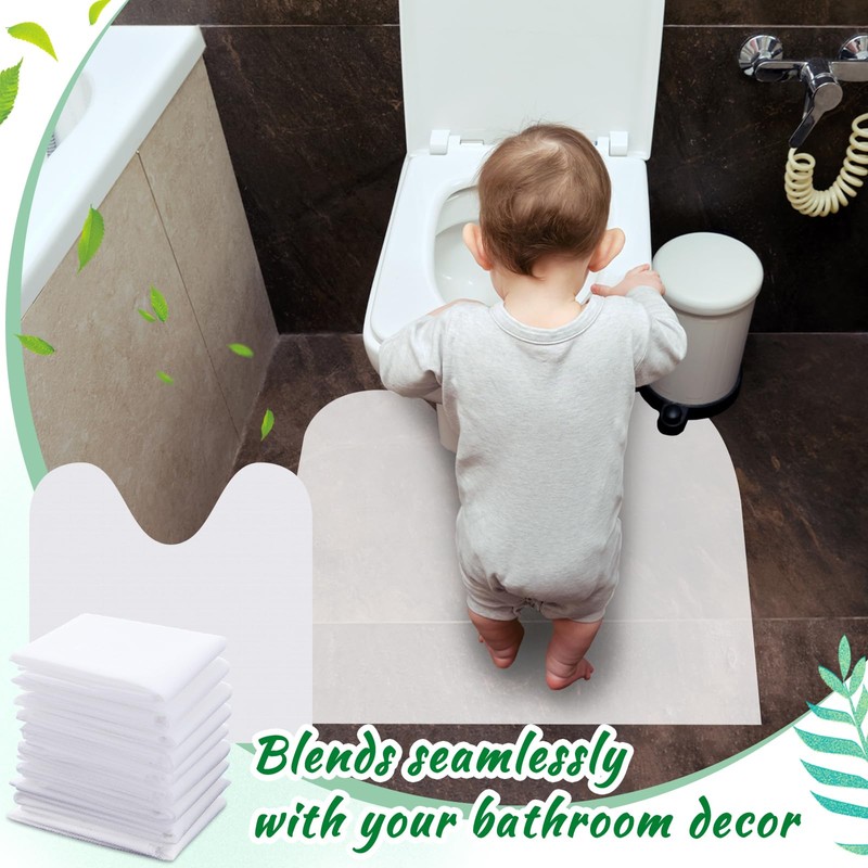 Drydiet 50 Pcs Disposable Toilet Mats 24 x 24 Inches