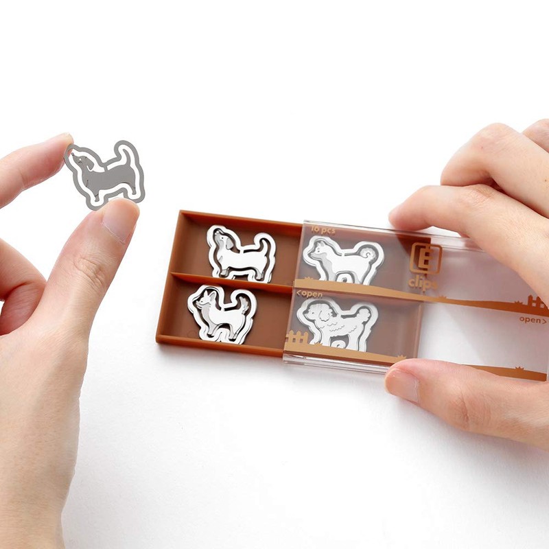 Midori 43356006 Etching Clips, Dogs Pattern