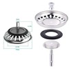 lumcov Stainless Steel Sink Strainer 78 mm Strainer Basket Sink
