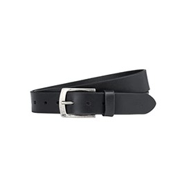 camel active Men's Basic Leather Belt, black