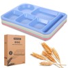 Caeuiciw 8 Pcs Divided Food Plates, 14" Wheat Straw Tray,