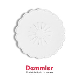 Demmler Drip Rings / Drip Catcher Set of 5 – For Catching Drops Running Down – Colour: White – Total 150 Pieces – Includes 4 Golden Cup Doilies – Made in Germany