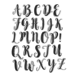 Art 26 English Alphabet Clear Stamps Silicone Stamp Cards with Sentiments, Numbles Letter Words for Holiday Card Making Decoration and DIY Scrapbooking Album DIY Crafts