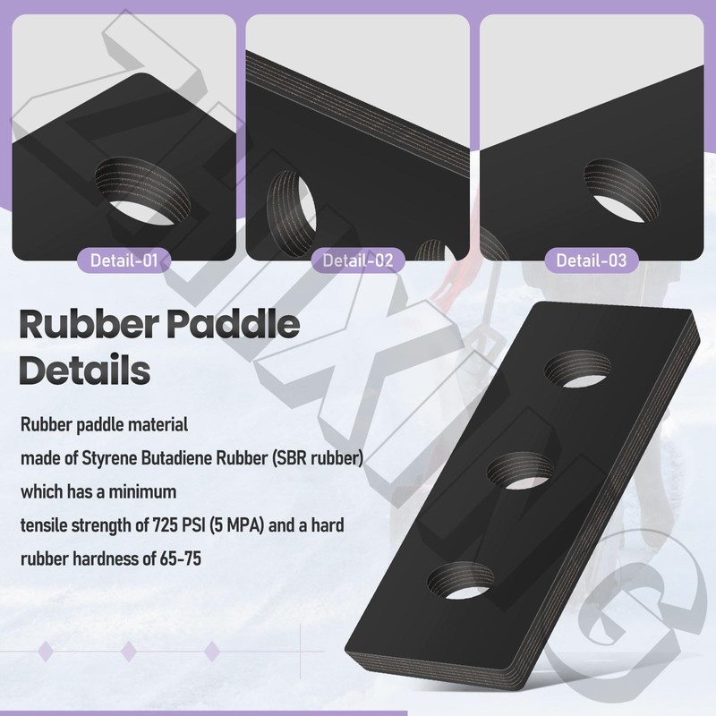 100% 304 Stainless Snow Blower Impeller Modification/Rubber Ki, 3/8inch 3-Blade