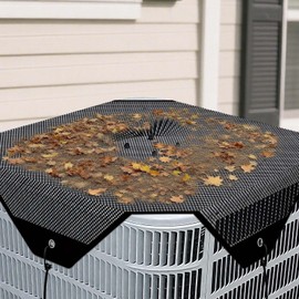 FaddishDeal Central Air Conditioner Covers for Outside Units,Mesh AC Cover,Breathable Top Universal Mesh Cover Defender for Air Conditioner All Seasons(Black,36"X36")