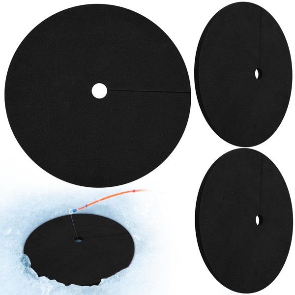 3 Pack Ice Fishing Hole Covers, 12 Inch Ice Fishing Hole ce Fish Tip Ups Insulator Ice Hole Covers Lid IIce Fishing Equipment Winter Fishing Accessories for Fish Houses