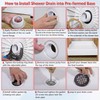 Enhon 4-1/4" OD Shower Drain Assembly, Snap in Shower Base