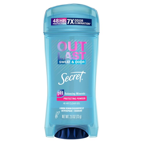 Secret Outlast Antiperspirant & Deodorant Clear Gel, Protecting Powder 2.7 oz