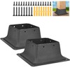 2PCS 4x4 inch Post Base, LAVANE Heavy Duty Powder-Coated Steel