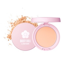 DAISY DOLL by MARY QUANT Face Powder 02, Pink Ochre that Gives a Flourishy Feel, 0.3 oz (10 g), Anti-Crumble Soft Mat, Moisturizing Powder, Shine Care SPF25+++