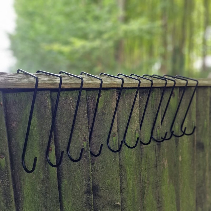 Selections Pack of 12 Heavy Duty Bracket Fence Panel Hooks