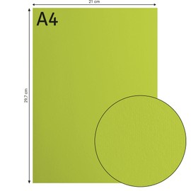 Florence Cardstock Smooth - Coloured Card Making Supplies A4 - Green - 10 Sheets - Coloured Paper for Scrapbooking, Card Making, Die Cutting and Paper Crafts - 216 GSM - Lime