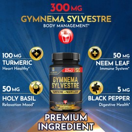 WELBUDA Gymnema Sylvestre Capsules - Super Extract Supplement - 150 Counts for 5 Months