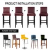 PiccoCasa Waterproof Bar Stool Covers, Faux Leather Pub Counter Height