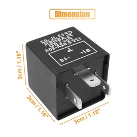 3-Pin CF13 Flasher Relay, 12V DC Turn Signals Flasher Relay, Fits LED Electronic Flasher Relay, for Aotomotive Motors Turn Signal & Hazard Warning Y1212395
