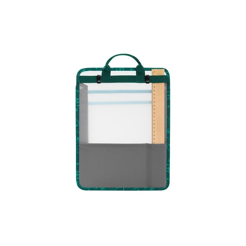 coocazoo Fresh Mint Folding File Box, Grey/Green, with Carry Handle,
