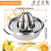 DONGDA Lemon Squeezer Stainless Steel Manual Citrus Juicer with Container
