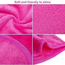 JSBelle 4 piezas Paño desmaquillante, Toalla de limpieza de microfibra reutilizable (4 Pcs)