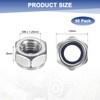 M METERXITY 50-Pack Nylon Insert Hex Lock Nuts, M8 x