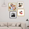 Fkvat 4x4 Picture Frame Set of 4, Matted Black Simple