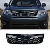 MUTUSAISI Front Bumper Upper Grill Gloss Black Grille Compatible with