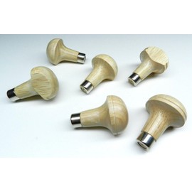 JTS Set of 6 Graver Handles, Mushroom Cut Head, Wooden Holder, Setters Engravers Handle, can be Used to Hold Various Other Tools, Including Milgrains Wheels, Beading Tools, and More