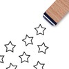 Star Hollow Rubber Stamp, 3/5 Inch Small Mini Stamp for