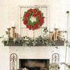 Arborus 19.6-Inch Geranium Wreath with Lush Greenery Faux Wreath –