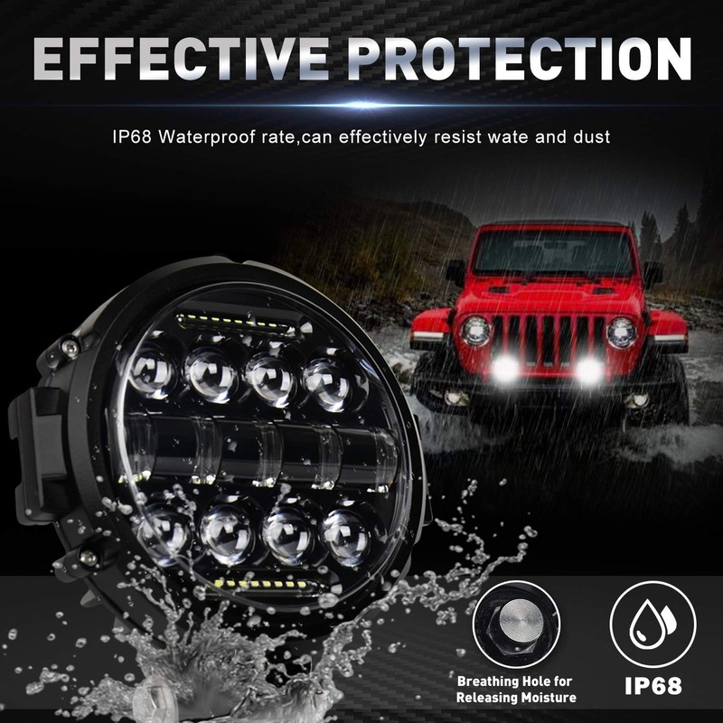 Aaiwa Round LED Work Light, 60W Flood Spot Combo Beam