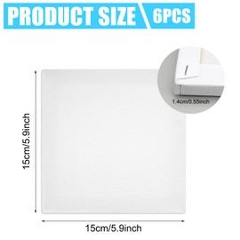 Pack of 6 Canvas for Painting, 15 x 15 cm Cotton Canvases for Painting, White Mini Canvas, Small Canvas, Canvas Frame Stretcher Frame for Crafts, Artists, Acrylic Paints, Acrylic and Oil Painting